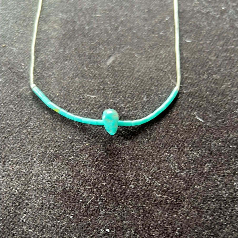 Elegant Turquoise and Silver Beaded Necklace